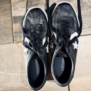 Converse Leather Sneakers in Black and White